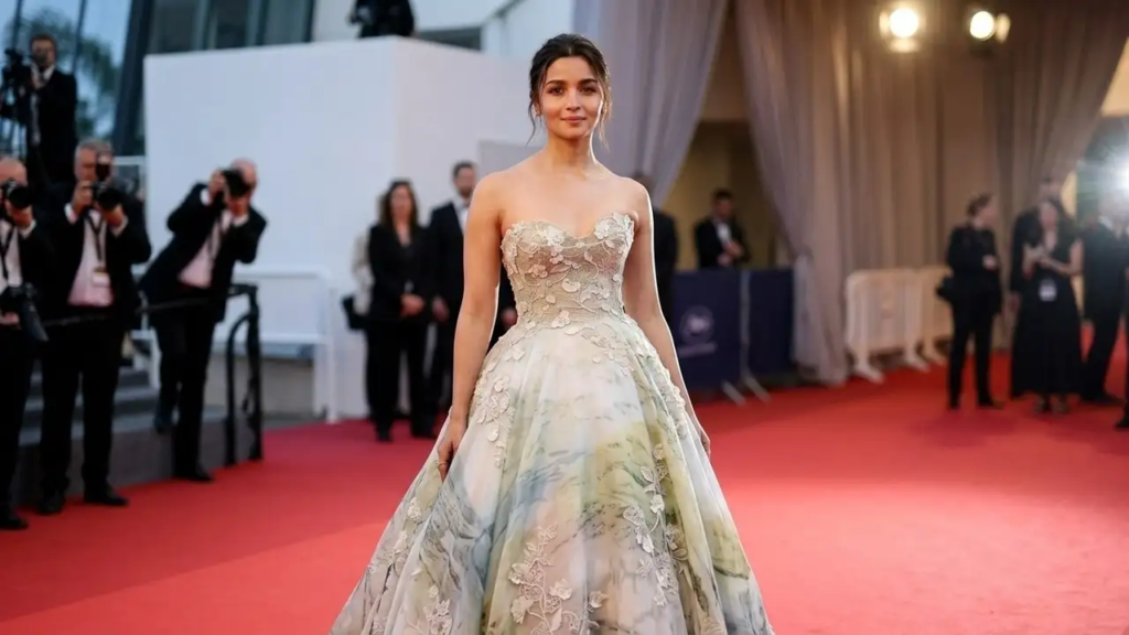 Alia Bhatt Makes a Dreamy Return to Cannes 2026 in Corseted Pastel Ball Gown