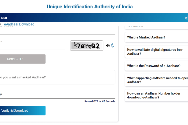 Download e-Aadhaar Easily
