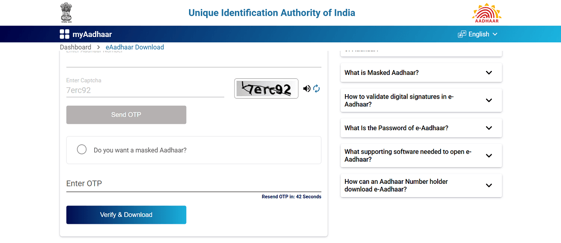 Download e-Aadhaar Easily