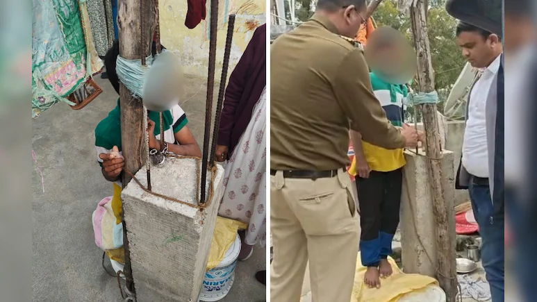 नागपुर में माता-पिता ने 12 साल के बेटे को 2 महीने तक जंजीरों से बांधा