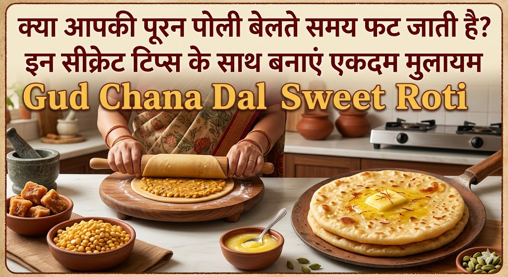 Gud Chana Dal Sweet Roti