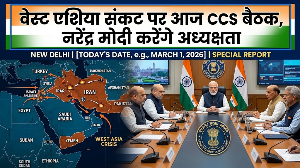 West Asia संकट पर आज CCS बैठक