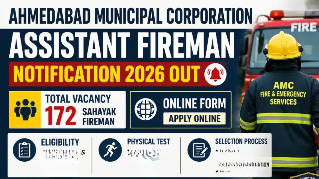 AMC Sahayak Fireman Recruitment 2026